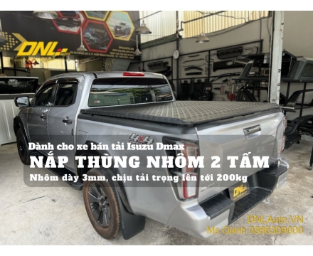 Nắp thùng 2 tấm nhôm dành cho Isuzu Dmax (bản cao cấp)